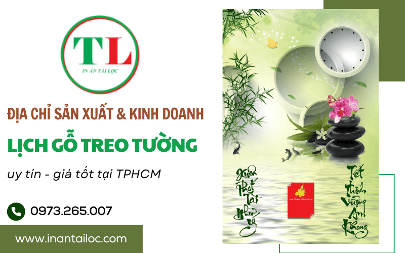 lịch gỗ treo tường cao cấp